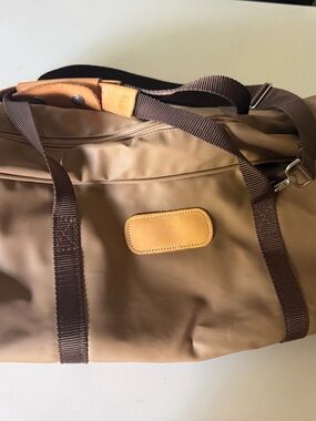 New! Jon Hart Large Brown Travel Duffel Bag - Classic Canvas Carryall.